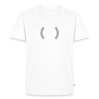 record - T-shirt Premium bio Homme - blanc - Devant - Nico (187cm)