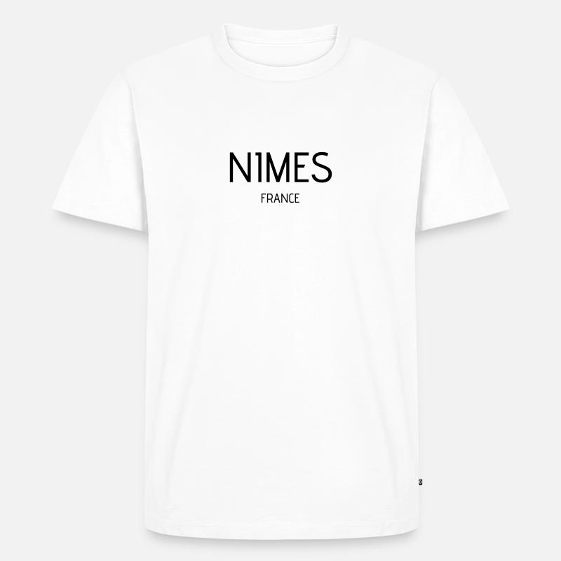 Nimes - Männer Premium Bio T-Shirt - Weiß