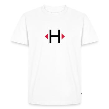 dériveur Elb H - T-shirt Premium bio Homme - blanc - Devant - Nico (187cm)