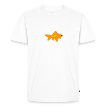 poisson rouge - T-shirt Premium bio Homme - blanc - Devant - Nico (187cm)