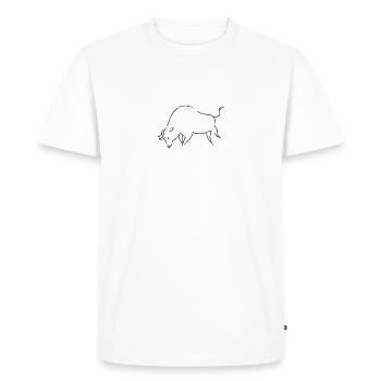 Taureau - T-shirt Premium bio Homme - blanc - Devant - Nico (187cm)
