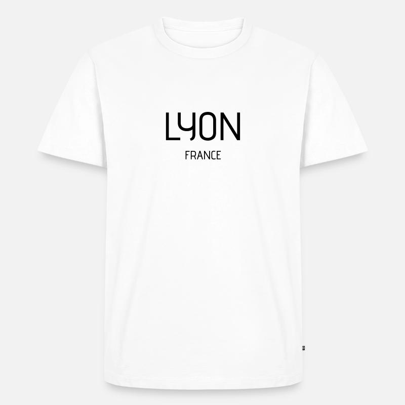 Lyon - Männer Premium Bio T-Shirt - Weiß