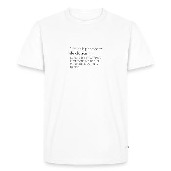 Cloison btp - T-shirt Premium bio Homme - blanc - Devant - Nico (187cm)