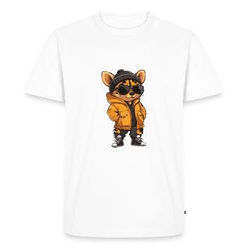 Bande dessinée Hyena Winter - T-shirt Premium bio Homme - blanc - Devant - Nico (187cm)