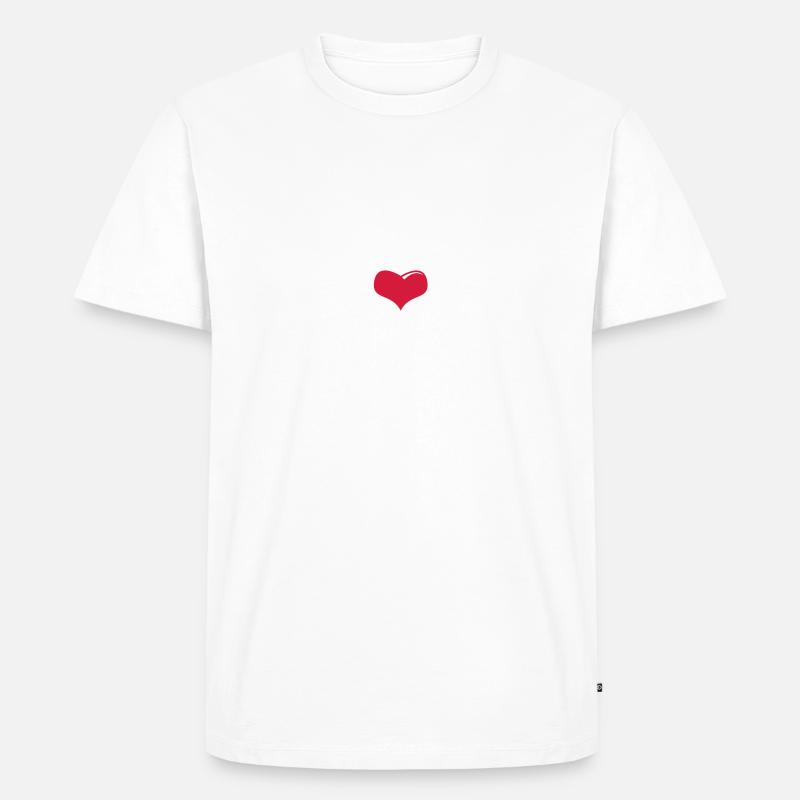 Ein loderndes Herz - Männer Premium Bio T-Shirt - Weiß