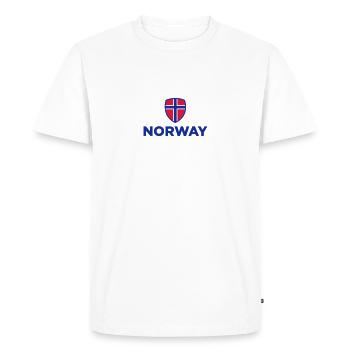 Drapeau national de Norvège - T-shirt Premium bio Homme - blanc - Devant - Nico (187cm)