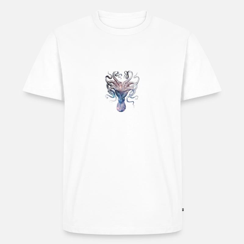 SPACE SQUID - Männer Premium Bio T-Shirt - Weiß