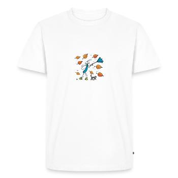 feuilles d'automne - T-shirt Premium bio Homme - blanc - Devant - Nico (187cm)