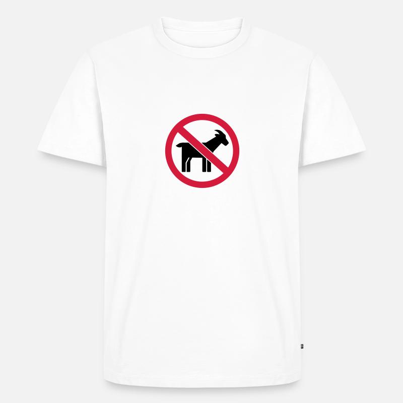 Ziege - Männer Premium Bio T-Shirt - Weiß