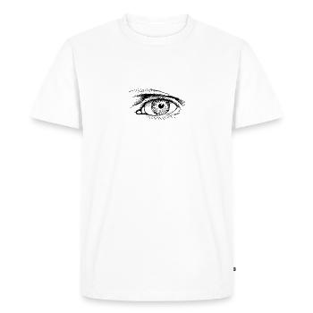 œil - T-shirt Premium bio Homme - blanc - Devant - Nico (187cm)