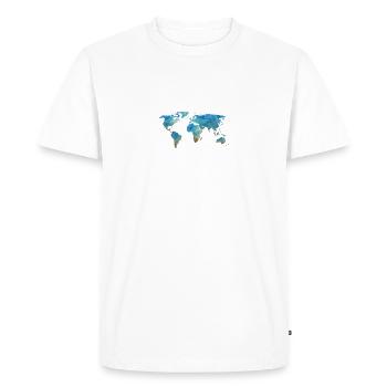 map transparent - Men's Premium Organic T-Shirt - white - Front - Nico (187cm)