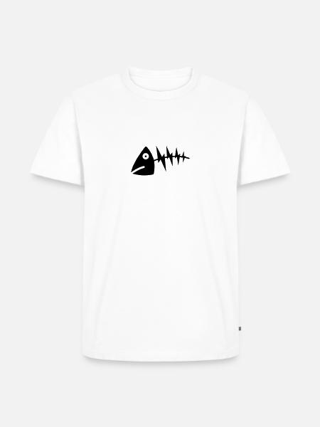 / fish head / fishcock / fish bone - Men's Premium Organic T-Shirt - white