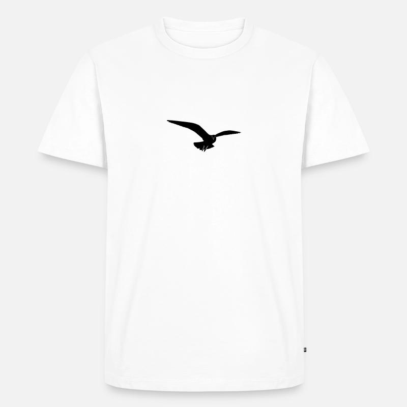 Möwe - Männer Premium Bio T-Shirt - Weiß