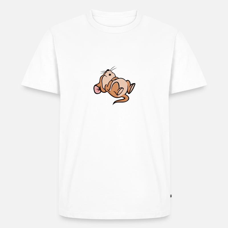 Sleeping Mouse - Men's Premium Organic T-Shirt - white