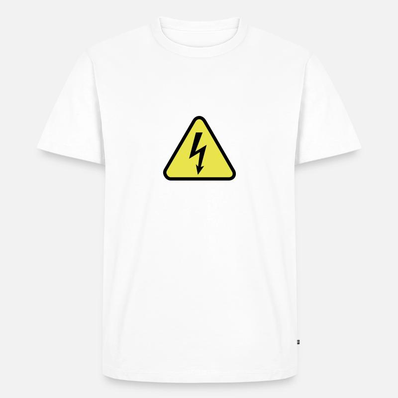 Strom - Männer Premium Bio T-Shirt - Weiß