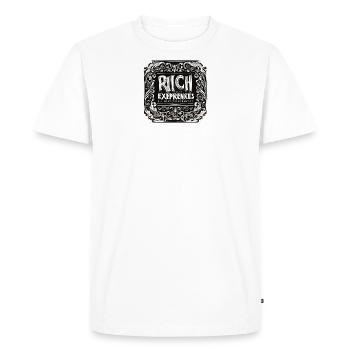 Riche en expérience - T-shirt Premium bio Homme - blanc - Devant - Nico (187cm)