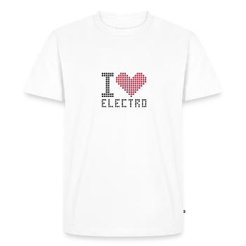 I heart love electro - Men's Premium Organic T-Shirt - white - Front - Nico (187cm)