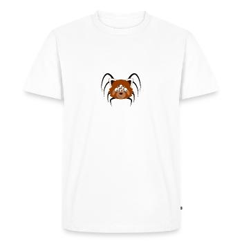 Panda roux déguisé en araignée pour Halloween - T-shirt Premium bio Homme - blanc - Devant - Nico (187cm)
