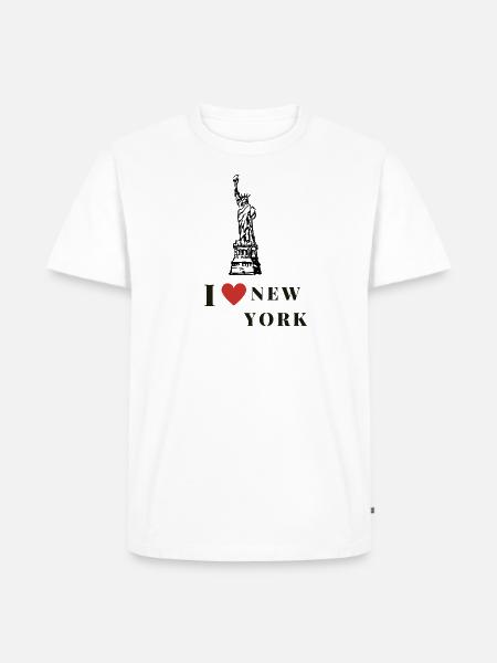 New York - Männer Premium Bio T-Shirt - Weiß