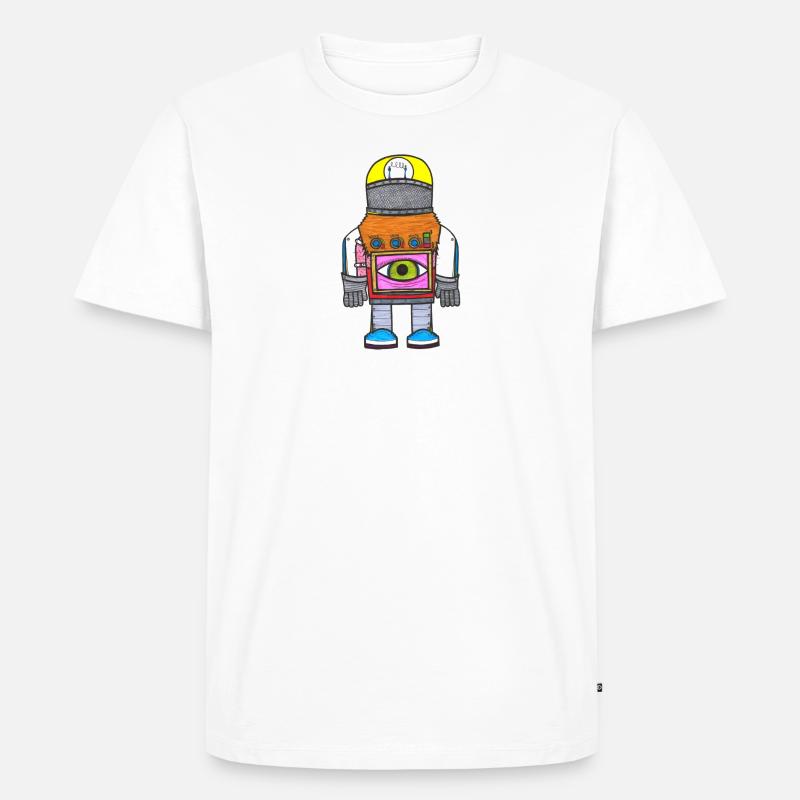 Technorobot - Männer Premium Bio T-Shirt - Weiß