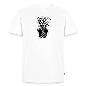 Pineapple - Men's Premium Organic T-Shirt - white - Front - Nico (187cm)