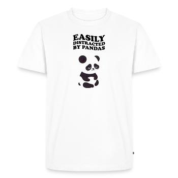 Easily Distracted By Pandas Panda Kawaii Style - Men's Premium Organic T-Shirt - white - Front - Nico (187cm)