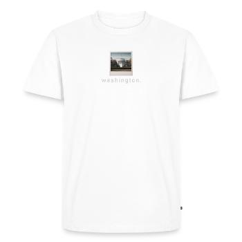 Photo rétro de la Maison Blanche à Washington - T-shirt Premium bio Homme - blanc - Devant - Nico (187cm)