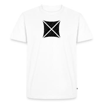 Abstract Polygon Design Black - Men's Premium Organic T-Shirt - white - Front - Nico (187cm)