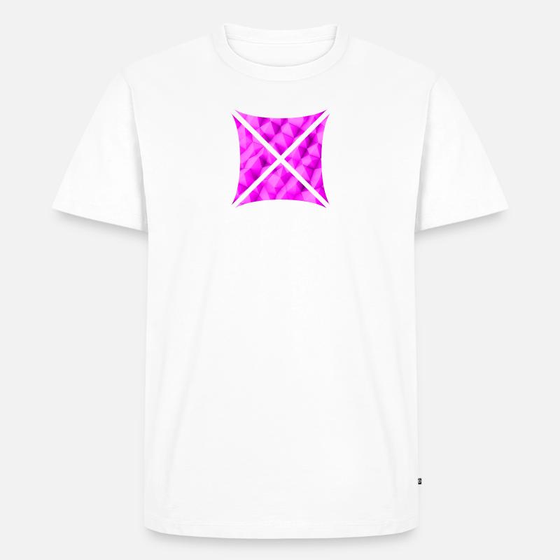 Abstract Polygon Design Pink - Men's Premium Organic T-Shirt - white