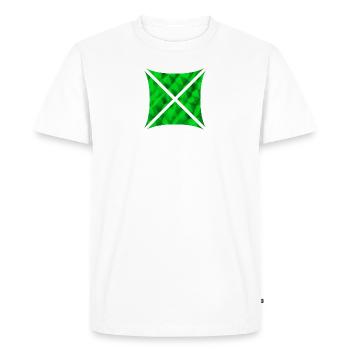 Conception de polygone abstrait vert - T-shirt Premium bio Homme - blanc - Devant - Nico (187cm)