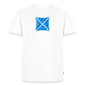 Conception de polygone abstrait bleu - T-shirt Premium bio Homme - blanc - Devant - Nico (187cm)