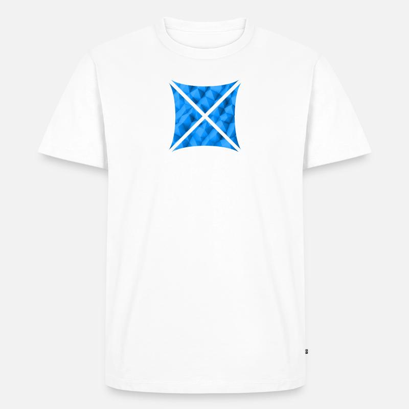Conception de polygone abstrait bleu - T-shirt Premium bio Homme - blanc