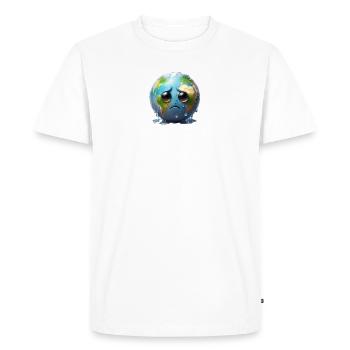 Terre triste et pleureuse - T-shirt Premium bio Homme - blanc - Devant - Nico (187cm)