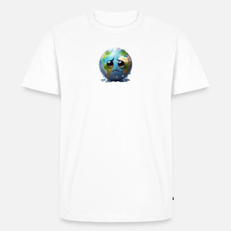 Weeping sad earth - Men's Premium Organic T-Shirt - white