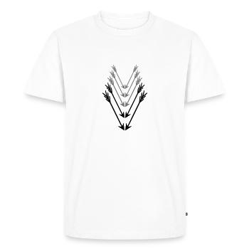 dart rain cool pattern rain rain many arrows - Men's Premium Organic T-Shirt - white - Front - Nico (187cm)