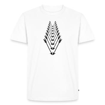 cool pattern rain rain dart rain many arrows - Men's Premium Organic T-Shirt - white - Front - Nico (187cm)