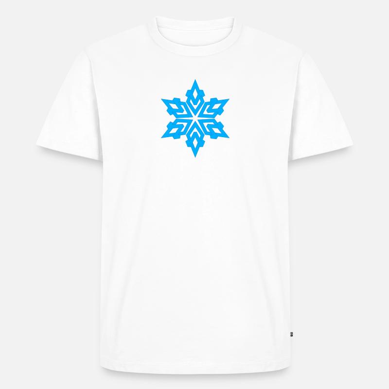 snowflake - Männer Premium Bio T-Shirt - Weiß