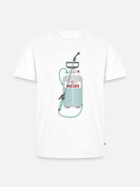 Gärtner Unkraut Sprühflasche - Männer Premium Bio T-Shirt - Weiß