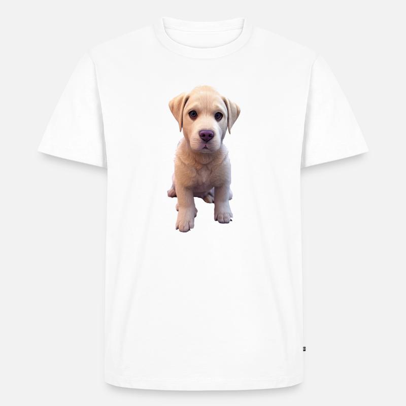 Labrador Hund - Labrador - Männer Premium Bio T-Shirt - Weiß