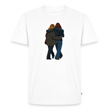 Amitié - T-shirt Premium bio Homme - blanc - Devant - Nico (187cm)