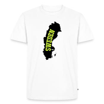 Lettrage néon suédois - T-shirt Premium bio Homme - blanc - Devant - Nico (187cm)