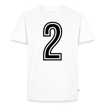 2 Number symbol - Men's Premium Organic T-Shirt - white - Front - Nico (187cm)