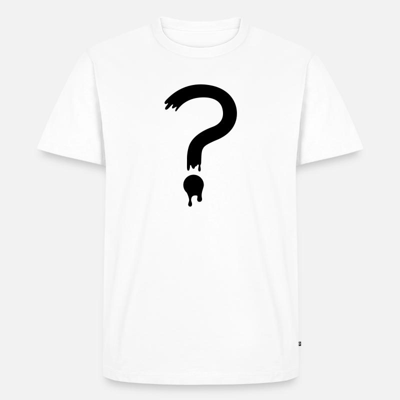 Fragezeichen - Männer Premium Bio T-Shirt - Weiß
