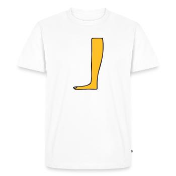 Leg Heiroglyph - T-shirt Premium bio Homme - blanc - Devant - Nico (187cm)