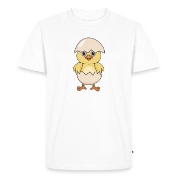 Cute Funny Cool Chick Chick Chicken - Men's Premium Organic T-Shirt - white - Front - Nico (187cm)