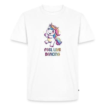 Envie de danser - Licorne - Danse - T-shirt Premium bio Homme - blanc - Devant - Nico (187cm)