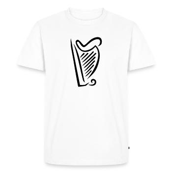 Harp - Men's Premium Organic T-Shirt - white - Front - Nico (187cm)