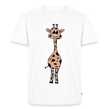 girafe - T-shirt Premium bio Homme - blanc - Devant - Nico (187cm)