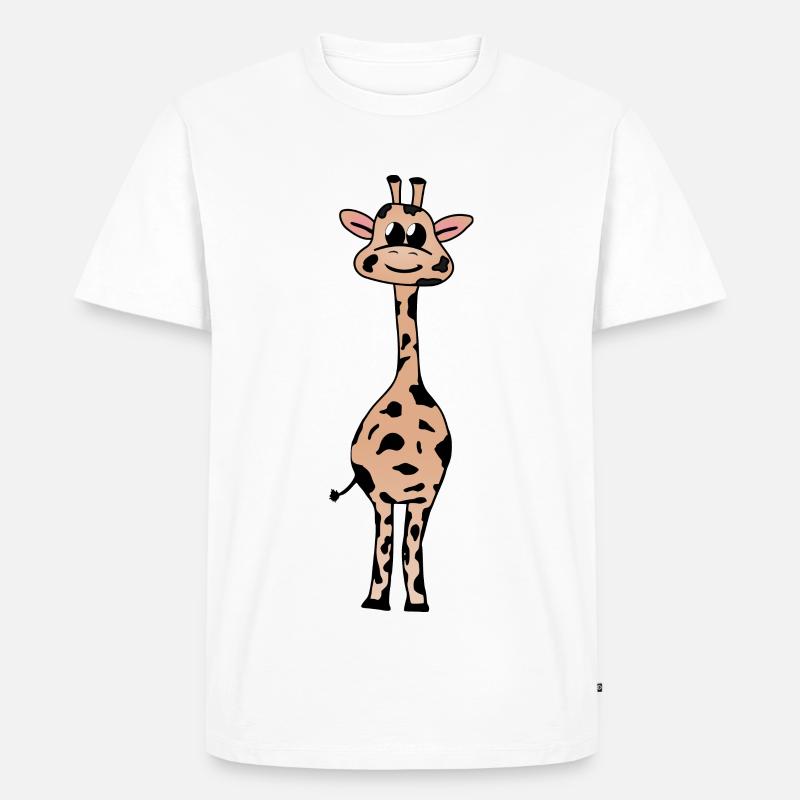 Giraffe - Männer Premium Bio T-Shirt - Weiß