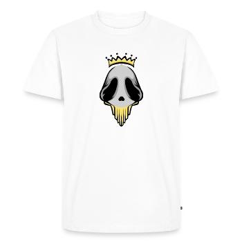 Logo du roi extraterrestre - T-shirt Premium bio Homme - blanc - Devant - Nico (187cm)